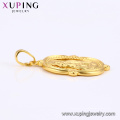 33182 xuping joyas 24k chapado en oro de Santa Madre simple redondo colgante religioso